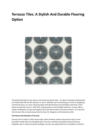 Terrazzo Tiles