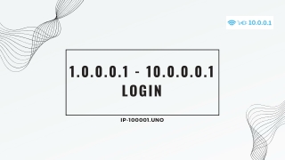 Configure Your Router Settings Using 1.0.0.0.1 - 10.0.0.0.1 Login - ip-100001.un