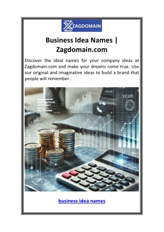 business idea names zagdomain com