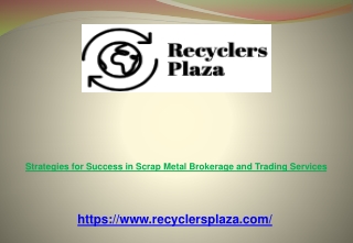 Strategies for Success in Scrap Metal Brokerage and Trading Services