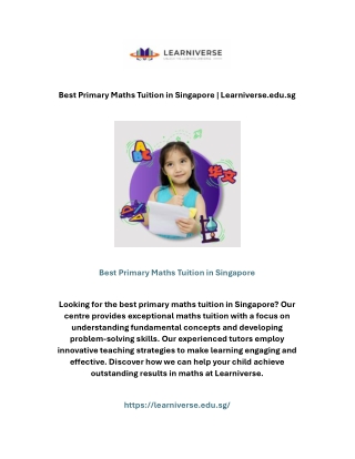 Looking for the best primary maths tuition in Singapore? Our centre provides exc