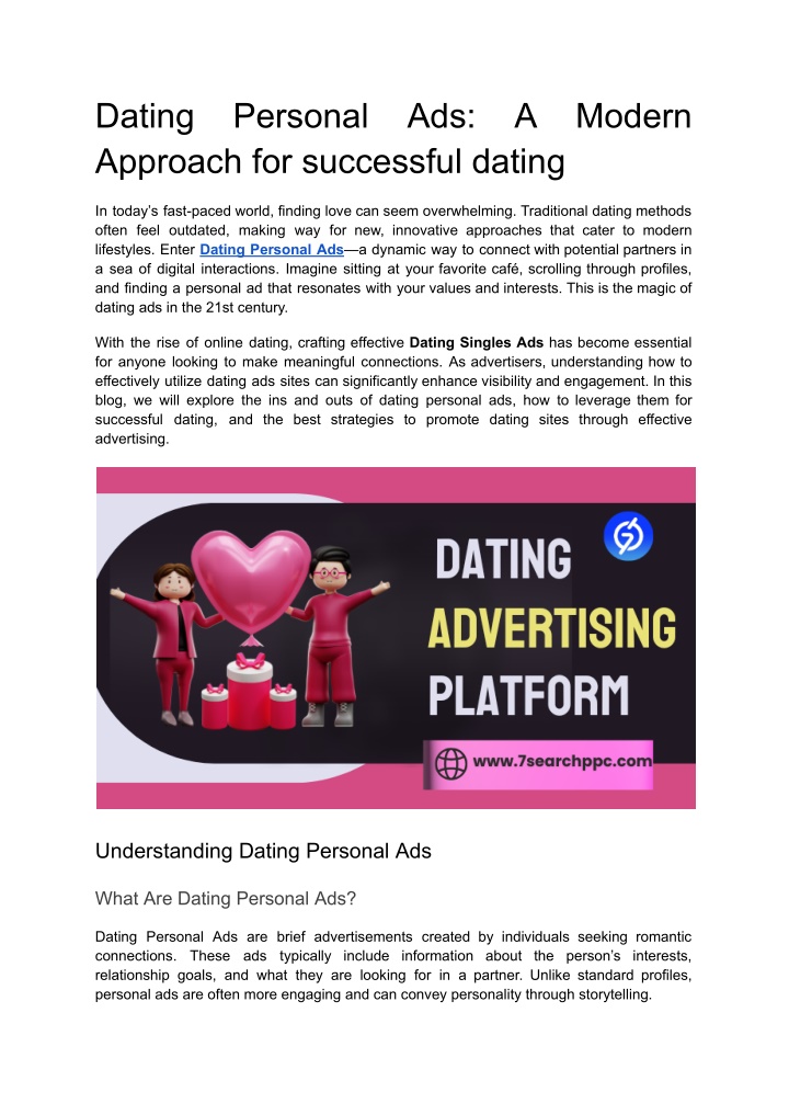 dating approach for successful dating