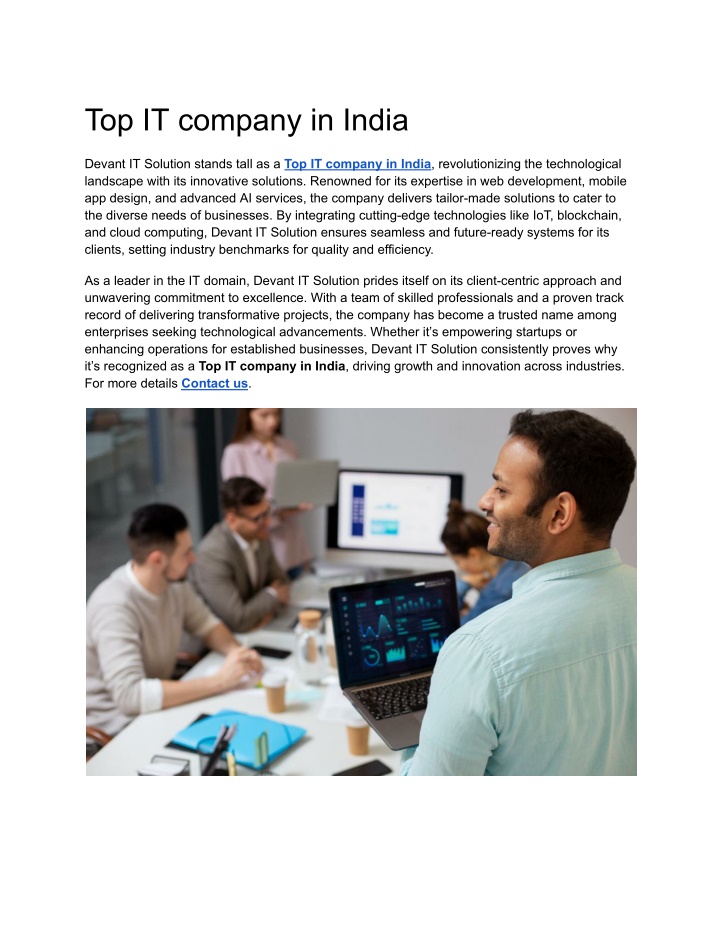 top it company in india