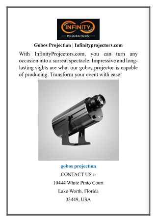 gobos projection infinityprojectors com