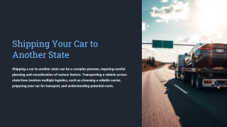 shipping your car to another state