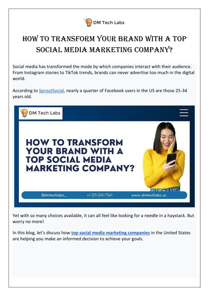 how to transform your brand with a top social