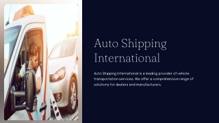 auto shipping international