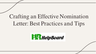 crafting an effective nomination letter best practices and tips