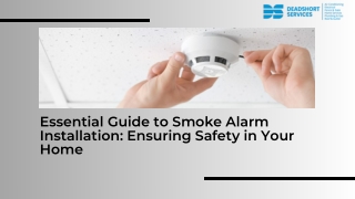 Smoke Alarm Installation