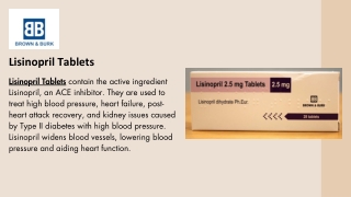 Lisinopril | Brown &amp; Burk | UK