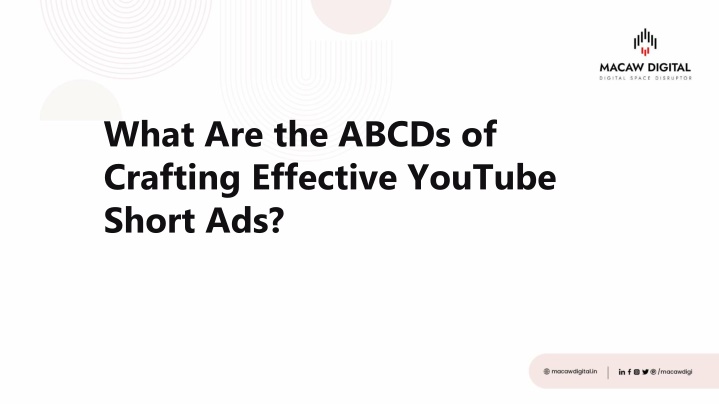 what are the abcds of crafting effective youtube