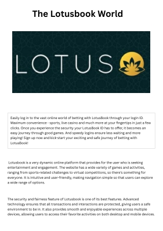 the lotusbook world