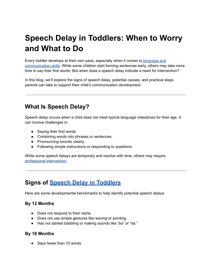 speech delay in toddlers when to worry and what