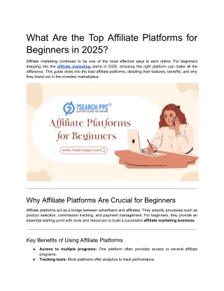 What Are the Top Affiliate Platforms for Beginners in 2025?