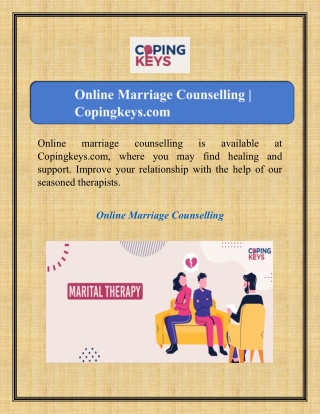Online Marriage Counselling | Copingkeys.com