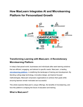 how maxlearn integrates ai and microlearning