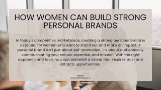 How Women Can Build Strong Personal Brands