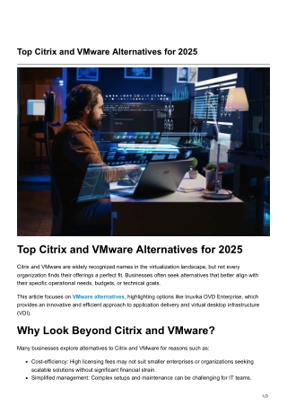 Top Citrix and VMware Alternatives for 2025