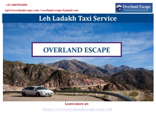 Leh Ladakh Taxi Service