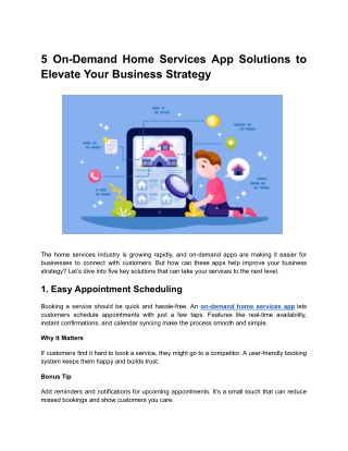 5 On-Demand Home Services App Solutions to Elevate Your Business Strategy