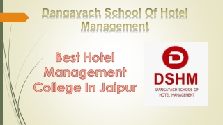 dangayach school of hotel management