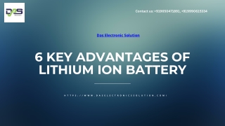 6 Key Advantages of Lithium Ion Battery