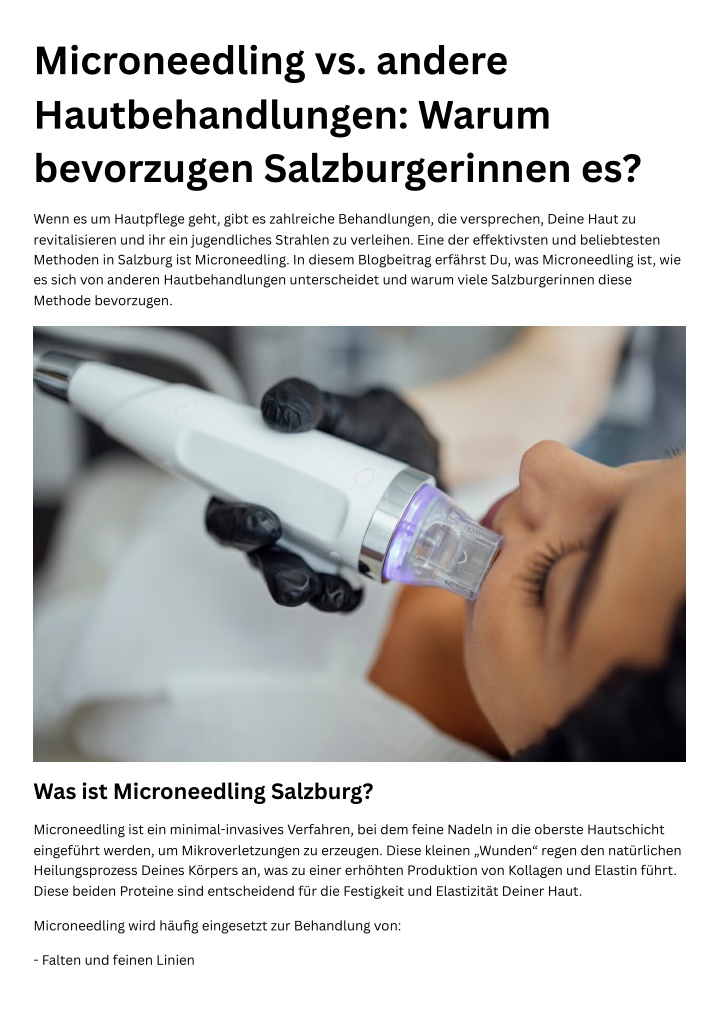 microneedling vs andere hautbehandlungen warum