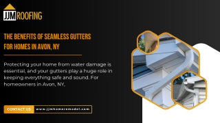 The Benefits of Seamless Gutters for Homes in Avon, NY