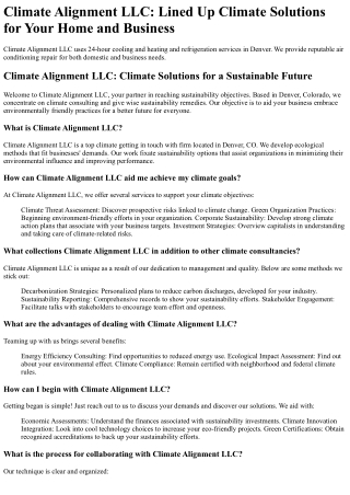 climate alignment llc lined up climate solutions