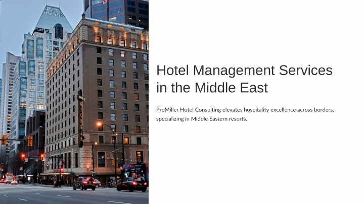 hotel management services in the middle east