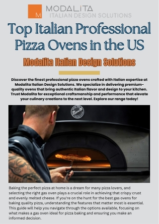 Top Italian Professional Pizza Ovens in the US  Modalita Solutions