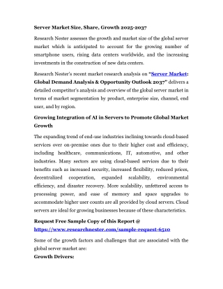 server market size share growth 2025 2037