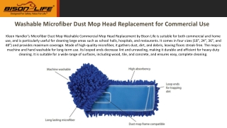 Washable Microfiber Dust Mop Head Replacement for Commercial Use