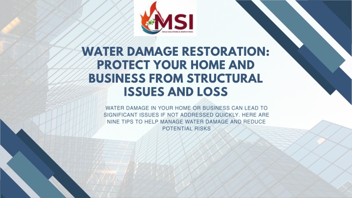 water damage restoration protect your home