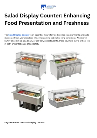 Salad Display Counter Enhancing Food Presentation and Freshness