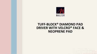 TUFF-BLOCK® Diamond Pad Driver with Velcro® Face & Neoprene Pad - The Malish