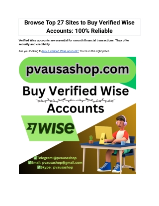 browse top 27 sites to buy verified wise accounts