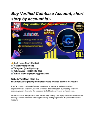 Buy Verified Coinbase Account, short story by account id_-