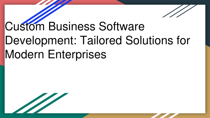 custom business software development tailored