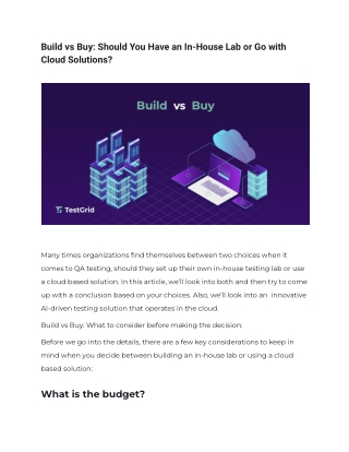 build vs buy should you have an in house