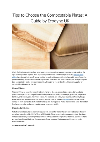 tips to choose the compostable plates a guide