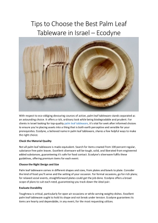 tips to choose the best palm leaf tableware