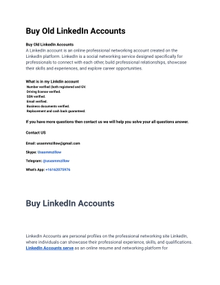 buy old linkedin accounts