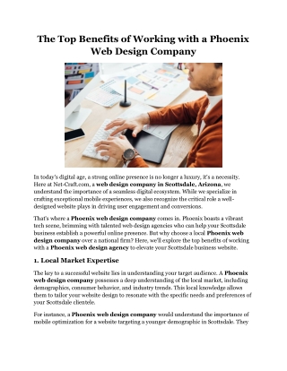 The Top Benefits of Working with a Phoenix Web Design Company