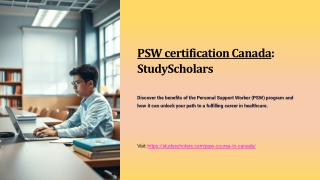 PSW Certification Canada: Start Your Journey in Healthcare