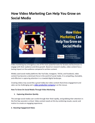 How Video Marketing Can Help You Grow on Social Media(1)