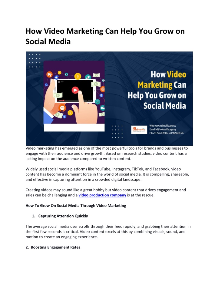 how video marketing can help you grow on social