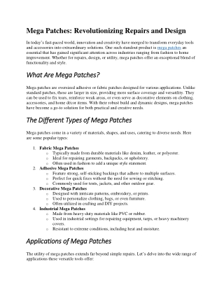 Mega Patches