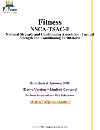 fitness nsca tsac f