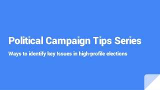 Ways to identify key Issues in high-profile elections |Finn Armstrong-Schmakeit